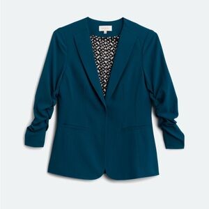 StitchFix Skies are Blue Raja Collarless Blazer, Teal, Size XXL
